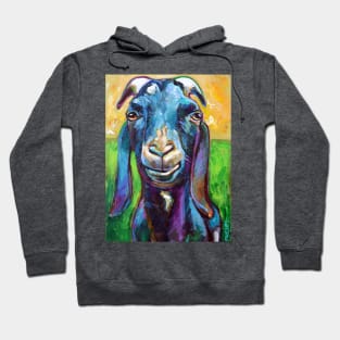 Lucian the BLACK FARM GOAT by Robert Phelps Hoodie